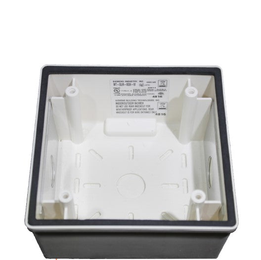 Siemens MT-SUR-BOX-W Weatherproof Back Box, Surface Mount, White